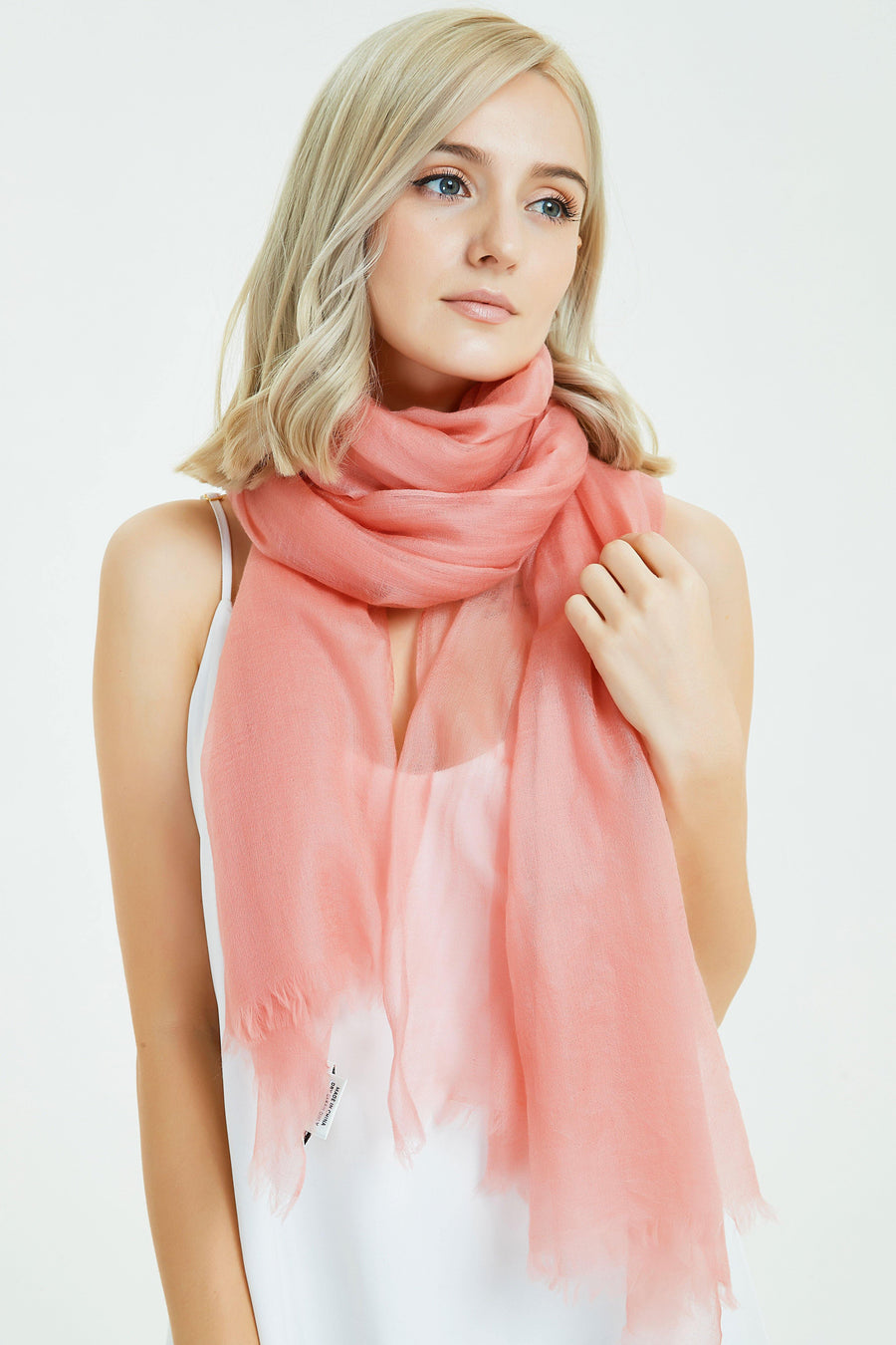100% Cashmere Featherlight Scarf - Red - MINIMO